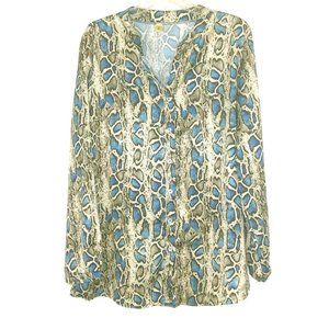 M Made in Italy Snake Print Blouse